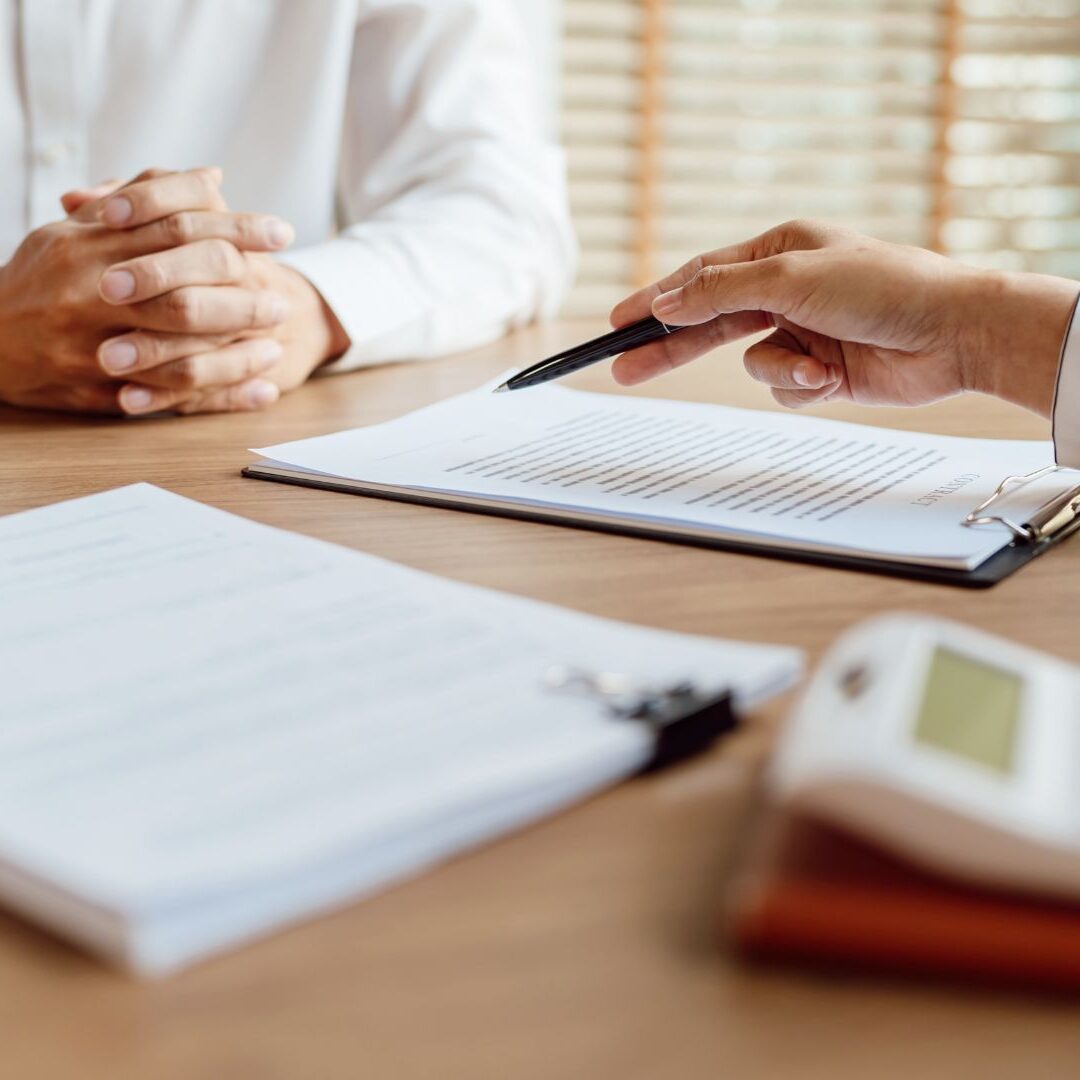 Business People Signing Contract Making Deal with Life Insurance Business People Signing Contract Making Deal with Life Insurance